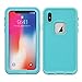 BasicStock iPhone Xs Max Waterproof Case Ultra Slim Snowproof Dirtproof Bumper Cover Shockproof Waterproof Case Replacement for iPhone Xs Max Aqua Blue