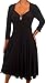 Funfash KL3 Plus Size Women Long Sleeves Empire Waist Cocktail Cruise Dress 3X, Black