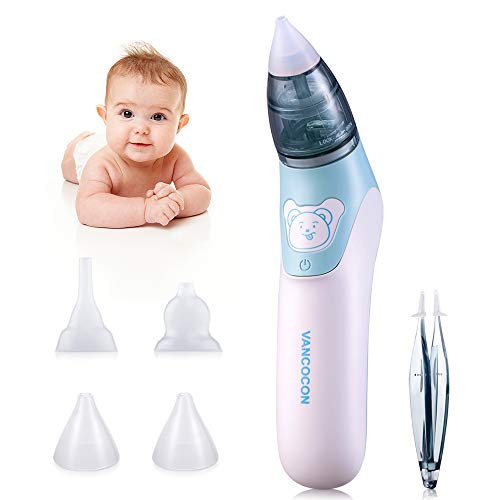 Nasal Aspirator, Queenmew Baby Nose Cleaner Electric & Ear Wax Remover