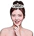Bienvenu Women's Sweet 16 Birthday Tiara With Loops, Crystal Rhinestone Crown, Silver