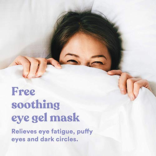 Asutra, Silk Eye Pillow Filled with Organic Lavender and Flax Seeds, 100% Hypoallergenic, Sleep Mask, Fully Customizable, Adjustable Elastic Band, Plus Removable Pouch and Free Gel Eye Mask - Thumbnail 4