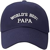 World's Best Papa Hats Papa Gift for Dad and Grandpa（Navy）