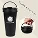 Coffee Travel Mug, Yeslike 17oz Stainless Steel Vacuum Insulated Tumbler with Lid, Coffee Cup Flask for Hot & Cold Drinks (Black) (Black 1)