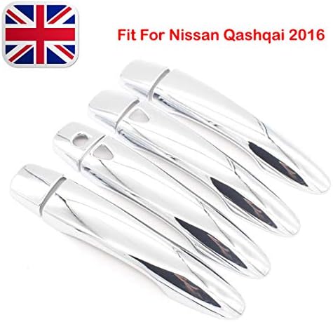 Richdoo 4x Car Door Handle Cover Decoration Chrome ABS Fit For Qashqai 2016 NEW
