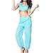 Quesera Women's Princess Jasmine Costume Adult Aladdin Belly Dance Stage Costume, Blue, One Size Fits 2-6