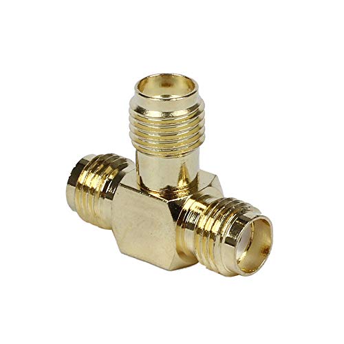 FidgetFidget SMA Female to Two SMA Female Triple T RF Adapter Connector 3 Way Splitter S6M B3