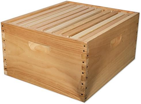 Homestead Essentials 10-Frame Deep Hive Body Kit w/wooden frames for beekeeper beekeeping Assembled by