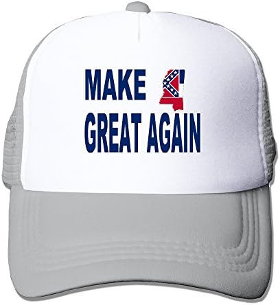 GGTAI Custom Make Mississippi Great Again Logo Mesh Hat Ash