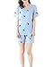 MyFav Big Girls Dogs Printed Pajama Set Summer Cute Sleepwear Cartoon Loungewear