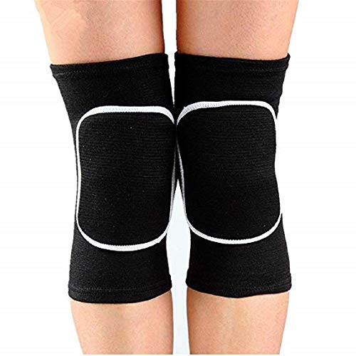C.C-US Kids Teens Protective Knee Pads, Anti-Slip Padded Sponge Knee Brace Knee Support for Football Volleyball Dance Skating Basketball Sports