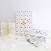 LaRibbons 1 inch White Sheer Organza Ribbon with Gold Glitter Metallic for Decoration, Craft, Gift Wrappping - 10 Yard/Spool