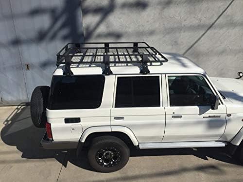Amazon Gigear オージースタイル ルーフラック ルーフキャリア マッドブラック Toyota トヨタ ランドクルーザー プラド78 ランクルプラド パーツ ルーフキャリアアクセサリ 車 バイク