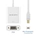 OMorc Mini Displayport (Thunderbolt) to VGA Adapter Converter for Apple MacBook Air/Pro/IMac Surface Book Surface Pro 3/4 ThinkPad X1 - White