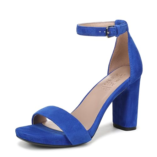 Naturalizer Women's Joy Heeled Sandal Photon Blue Suede 11 W