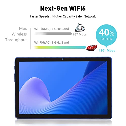 Android 11 Tablet 10 Inch, AX WiFi 6 Tablet+2.4&5GWifi,3GB RAM 32GB ROM