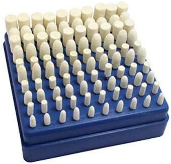 Oudtinz 100pcs Wool Felt Grinding Polishing Wheel Mandrel Attachment Set