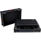 Gator Cases ONYX Series Flight Case with Upper Deck Platform for Pioneer DJ DDJ-FLX4 DJ Controller, Black Hardware, (G-ONYXUD-FLX4)