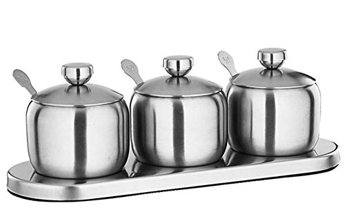 2 Pack 10 OZ Endurance Stainless Steel Sugar Bowl, Newness Sugar Bowl, with Spoon and Clear Lidfor Suitable for home and kitchen - Thumbnail 6