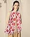 GERINLY Red Poppy Floral White Scarf for Women Oblong Shawl Wrap for Summer Travel Cotton Voile Beach Sarong
