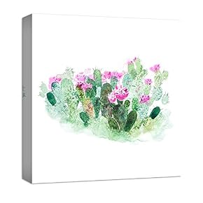NWT Canvas Wall Art Beautiful Cactus Painting Artwork...