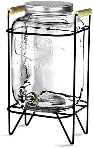 bar@drinkstuff Yorkshire Mason Jar Drinks Dispenser with Stand 8ltr Beverage Dispenser, Mason Jar Beverage Dispenser - Image 5