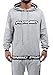 Black Pyramid Men's Pyramid Rubber Logo Hoodie Sweatshirt, Heather Grey, X-Large