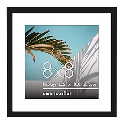 Americanflat 8x8 Picture Frame in Black - Use as