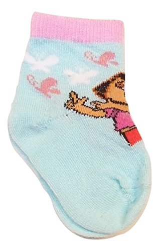 Dora the Explorer Sock ~ 6-12 Months; Dora with Butterflies
