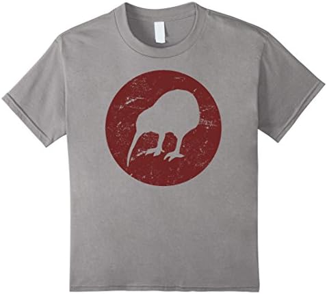 Kids Kiwi Bird Shirt - Vintage Kiwi Bird T-Shirt 10 Slate