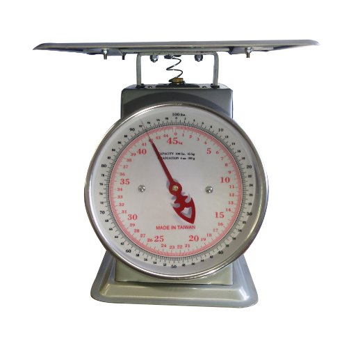 Zenport Accuzen AZD100 Platform Mechanical Dial Scale, 100-Pound, 100-lbs, white