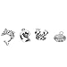 Maggie 40 Pcs Bulk Lots Antique Silver Charm Pendant Collection, Bracelet Necklace Vintage Jewelry Findings for DIY Jewelry Making and Crafting