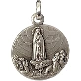 I G J 925 STERLING SILVER OUR LADY OF FATIMA MEDAL - 100% MADE IN ITALY