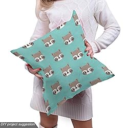 Lunarable Raccoon Fabric by The Yard, Woodland
