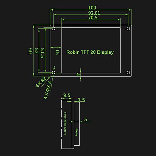 Gowoops 3D Printer Parts MKS Robin 2 V1.0 Integrated Circuit mainboard Controller Motherboard with Robin TFT35 Display Closed Source Software with FFC Line & USB Cable