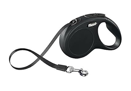 flexi Roll-Leine New Classic M Gurt 5 m blau für Hunde bis max. 25 kg