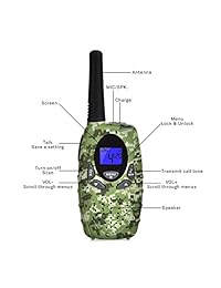 Walkie Talkies para niños recargable, portátil Walky Talky con 22