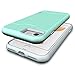 CoverON SecureCard Series Designed for APPLEiPhone SE 2022 / SE 2020 / iPhone 8/7 Case, Credit Card Holder Kickstand Hybrid Phone Cover - Mint Teal