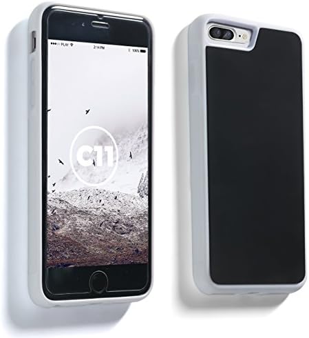 Anti-Gravity Case for iPhone 7 Plus White Protective Self Sticky Selfie Magic Nano Cover by C11