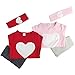 Jastore® Kids Girl Cute 2PCS Heart Shaped Clothing Set Long Sleeve Top +Leggings (2-3 Years, Red)