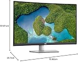 Dell S3221QS 31.5" 4K UHD Curved VA Monitor 60Hz AMD FreeSync 99% sRGB Speakers view 8