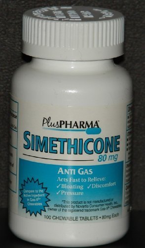 Simethicone Anti Gas (80mg) - 100 Chewable Tablets by PlusPharma