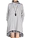 Mordenmiss Women's Flared Layers Dress Hi-Low Ruffle Hem Tunic Top