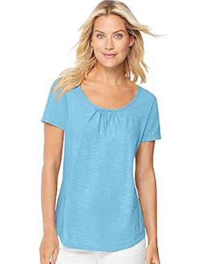 Women's Short-Sleeve Shirred Tee