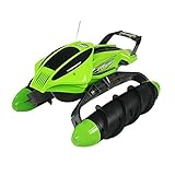 SZJJX RC Terrain Twister Boat 4WD 2.4G Remote Control Tank Vehicle 8 Channels Amphibious All Terrain Landing Ship Land&Water for Water/Flat Grand/Grassland/Snowland/Sand Beach/Desert-Green