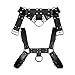 Men's Leather Body Chest Half Harness Belt High Elastic(003,black3)