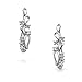 CZ Swirl Wire Ear Pin Climbers Crawlers Earrings For Women For Teen Round Cubic Zirconia .925 Sterling Silver