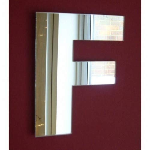 Upper Case Letter F Mirror 25cm