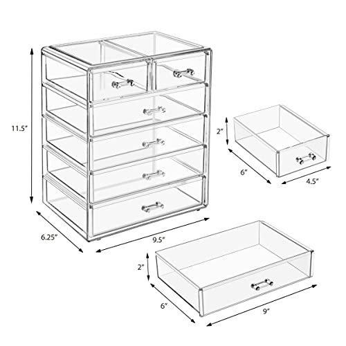 Sorbus Acrylic Makeup Organizer Organization and Storage Case for