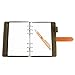 Best Refillable Journal with Pen + Organization Pocket - Stitched Faux Leather – Hook & Loop Clasp - 80 page lined journal - 7.5 x 5.5-inch – Ideal for Reflection, Travel, Sketching - Black