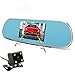 KOBWA Dual Lens Dash Cam, 5 Inch 1080P HD Car Camera,Android GPS Navigation Bluetooth WiFi Car Video Recorder for Vehicles Rearview Mirror+Rearview Camera Parking Monitor